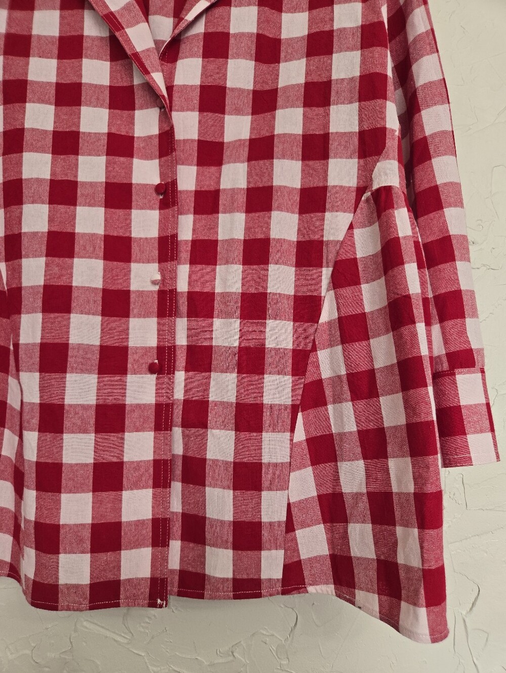NEW Tuckernuck Pomander Place Red Cotton Plaid Gingham Top, L - Picture 6 of 11